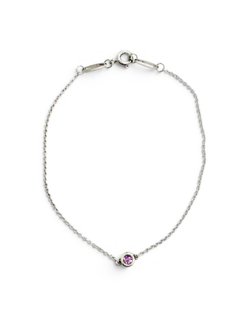 Tiffany & Co by the Yard Pink Sapphire Bracelet Silver